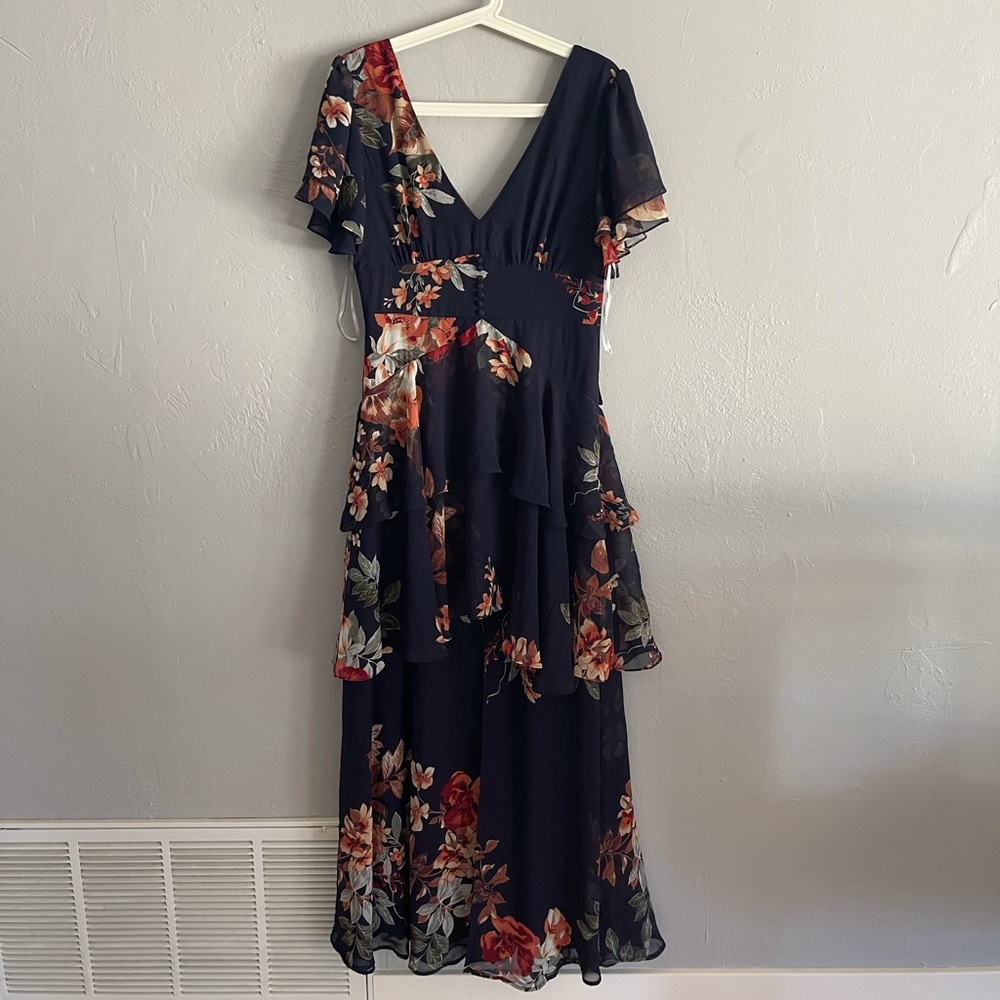 Lulus Navy Floral Dress